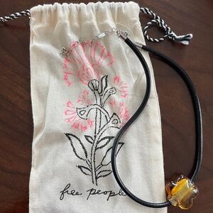 Free People Amber Pendant Necklace